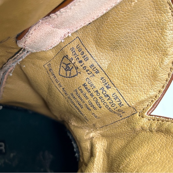 Ariat Fat Baby Womens 9.5 B Western Boots Brown Croc Embossed Gemstones 16427 - Picture 10 of 12